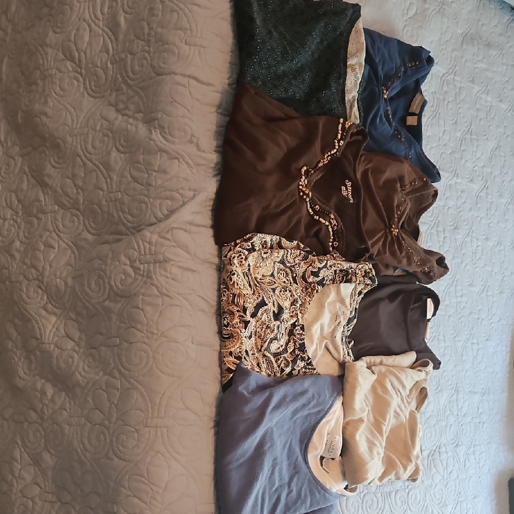Mixed Women's Tops Bundle - Blue, Brown, Black, Cream